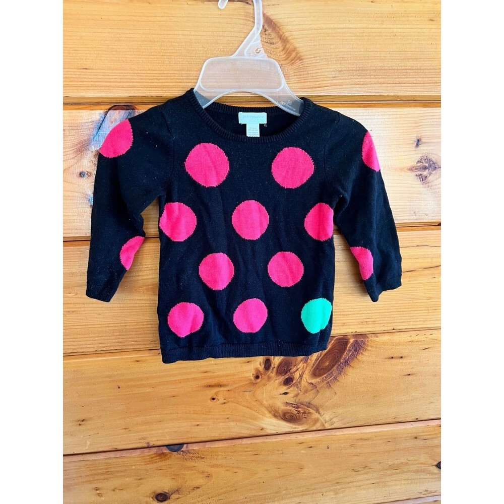 First Empressions Girls Polka Dot Sweater 24M